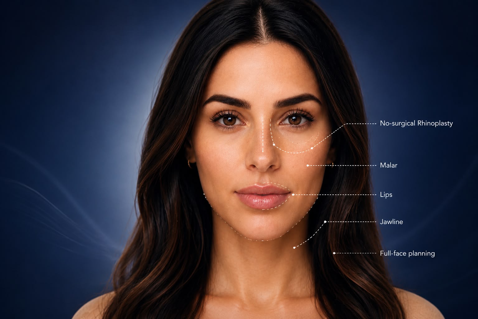 Harmonização facial com preenchimentos precisos